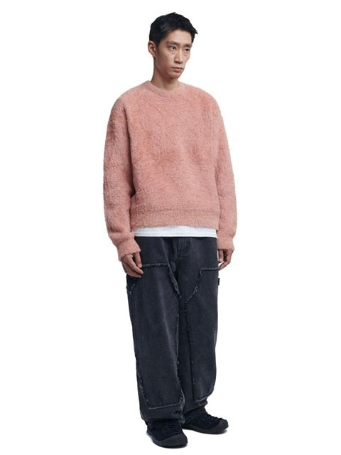 【NOMANUAL】CROPPED HAIRY KNIT 2 / 【ノーマニュアル】クロップドヘアリー長袖ニット