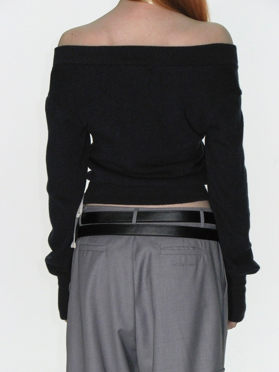 【CRANK】RIBBON WARMER V-NECK KNITWEAR