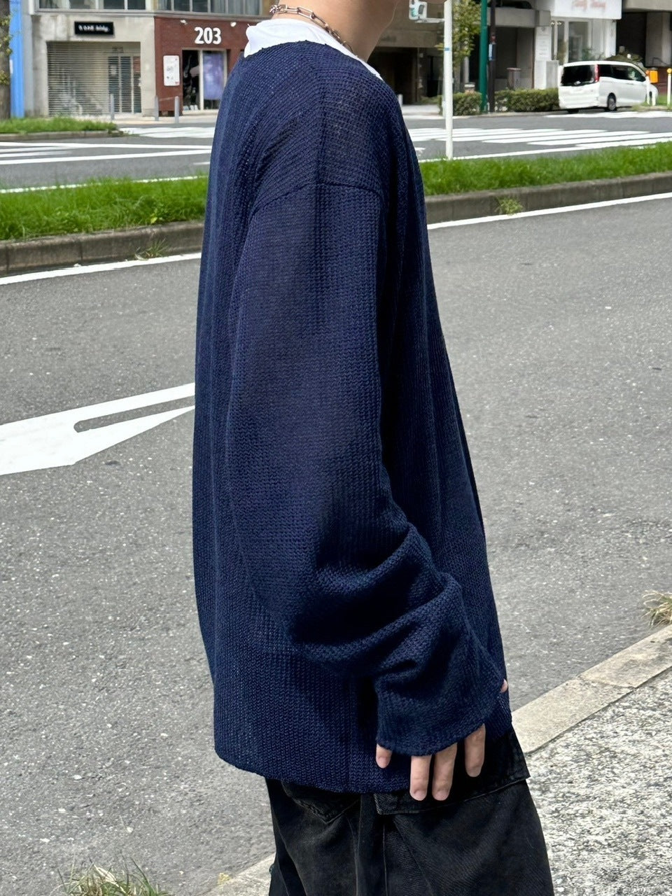 受注制【Chikashitsu +】wide neck light knit (4color)