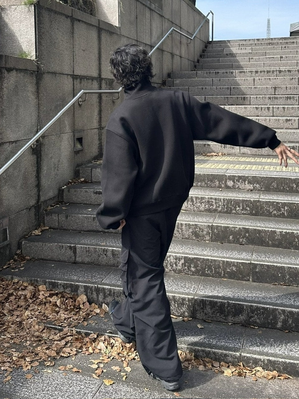 受注制【youll】high neck zip up sweat (2color)