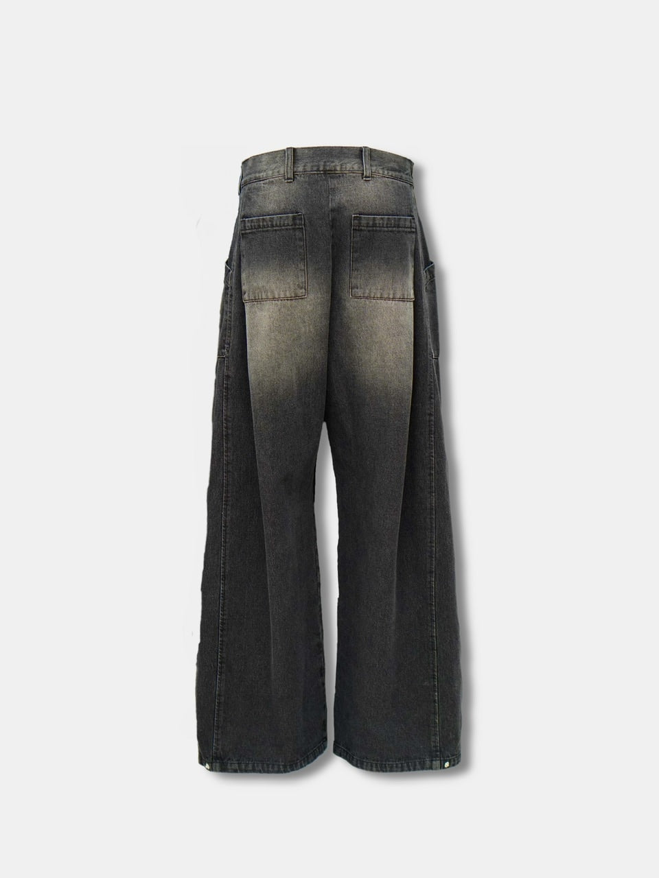 【CS】side tuck drape denim pants (dark brown)