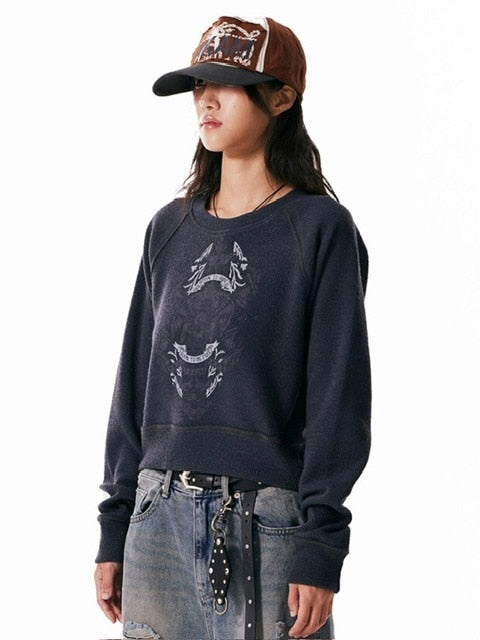 【AAKAM】Eagle Printed Knit / 【アーカム】イーグルプリント長袖ニット