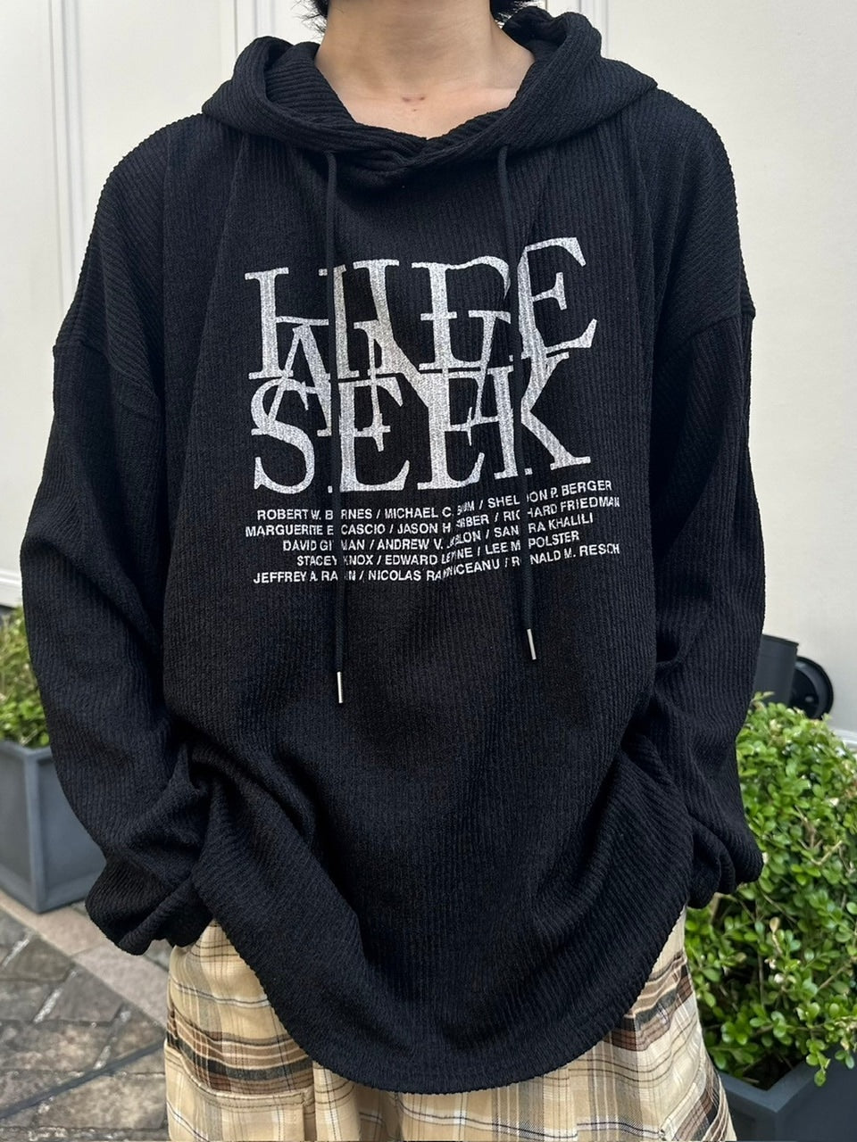 受注制【LUV CODE】knit hoodie (2color)