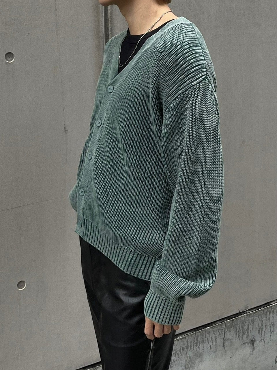 【Chikashitsu +】dirty wash cotton cardigan (3color) / 【チカシツプラス】ダーティウォッシングコットンクロップカーディガン