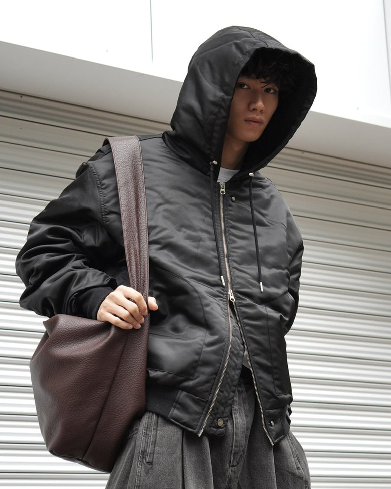 東京店WEB限定【Chikashitsu +】hooded bomber jacket (2color)