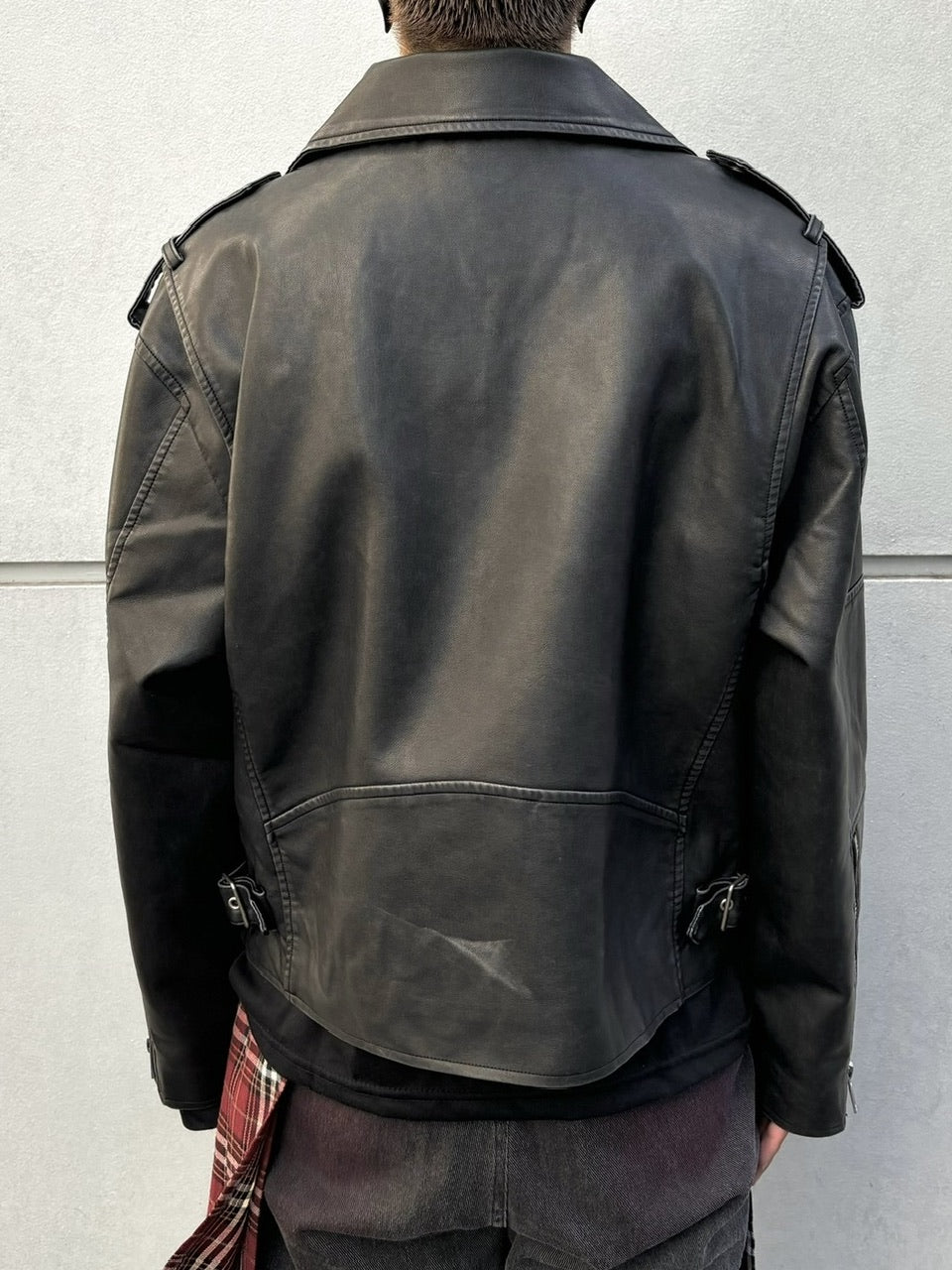 受注制【Never mind the XU】washed leather jacket