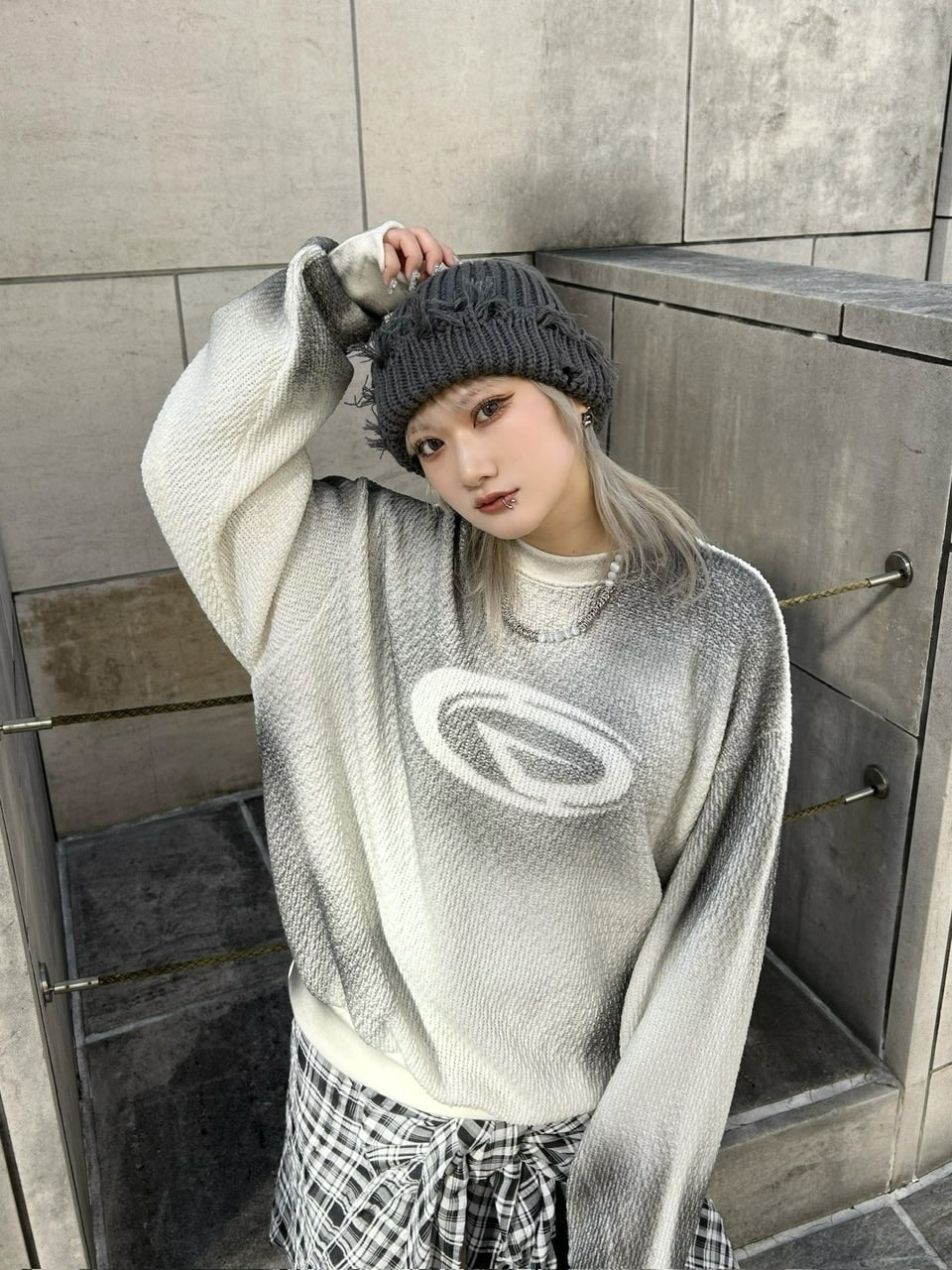 受注制【Never mind the XU】damage beanie (2color)