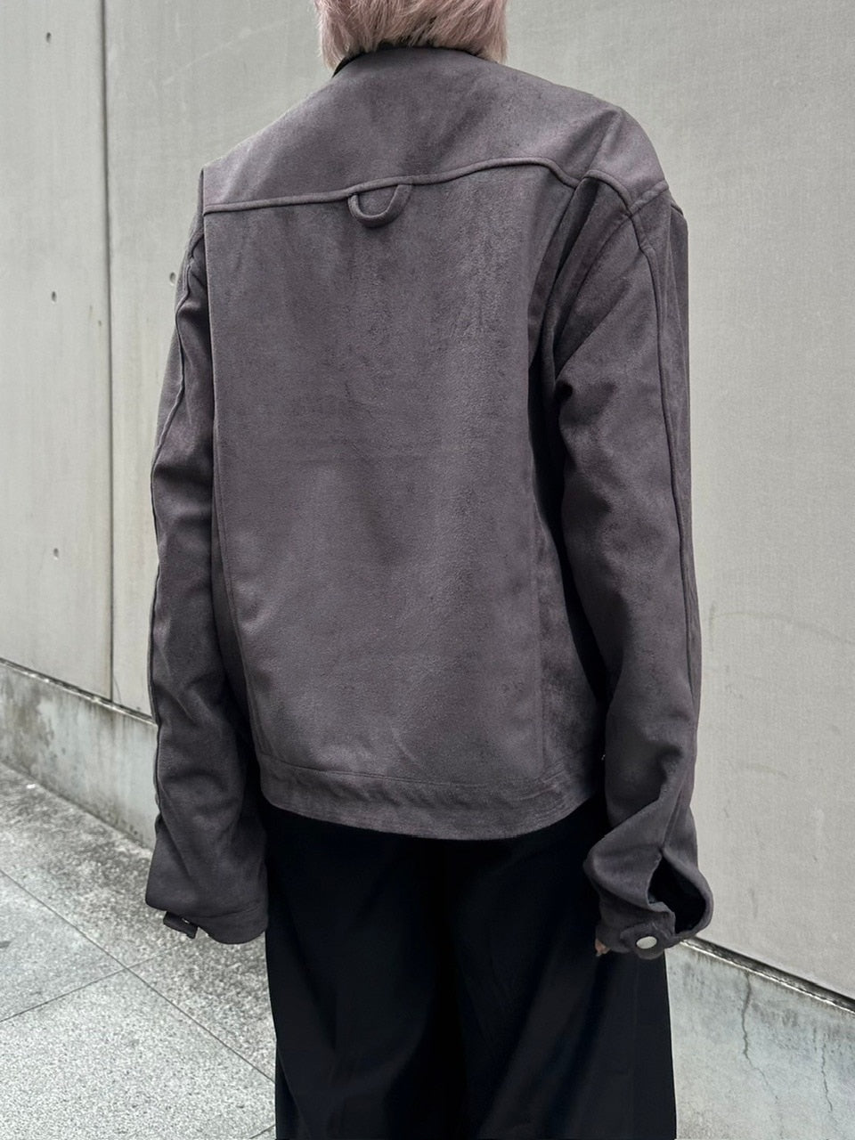 受注制【Chikashitsu +】fake suede zipper blouson (3color) /【チカシツプラス】フェイクスエードスナップボタン＆ジッパーブルゾン