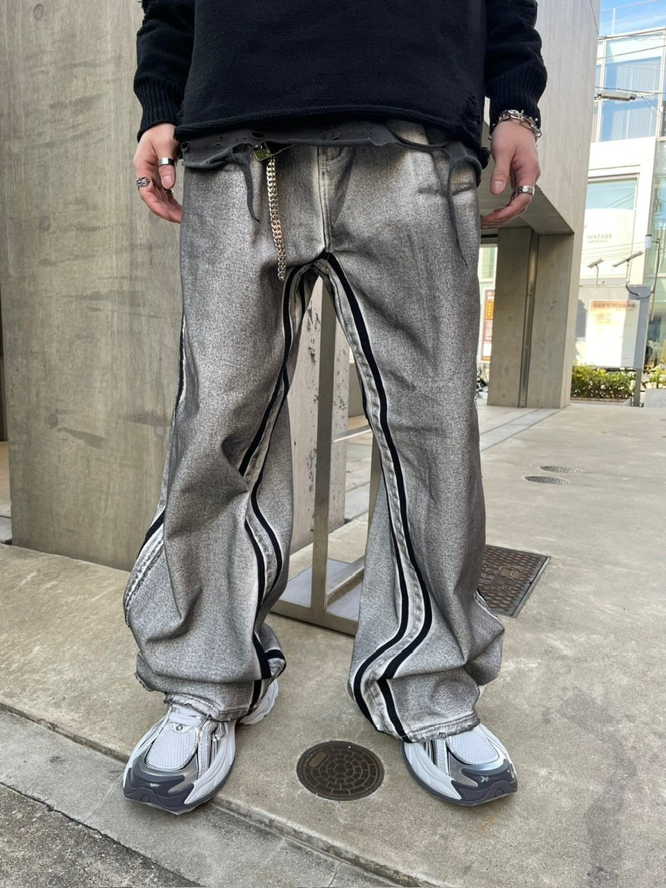 受注制【nmtc +】side line wash denim pants (2color)
