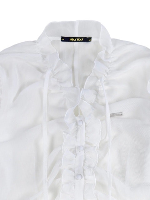 【HOLY NUMBER 7】lace ruffle strap blouse
