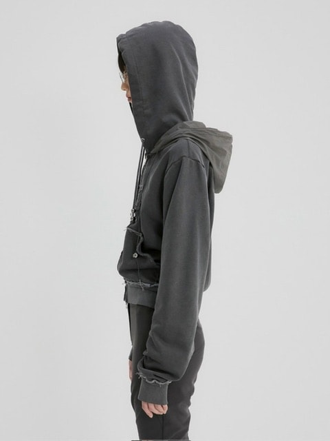 【FLAREUP】Layered Zip Hoodie / 【フレアアップ】レイヤードジップパーカー
