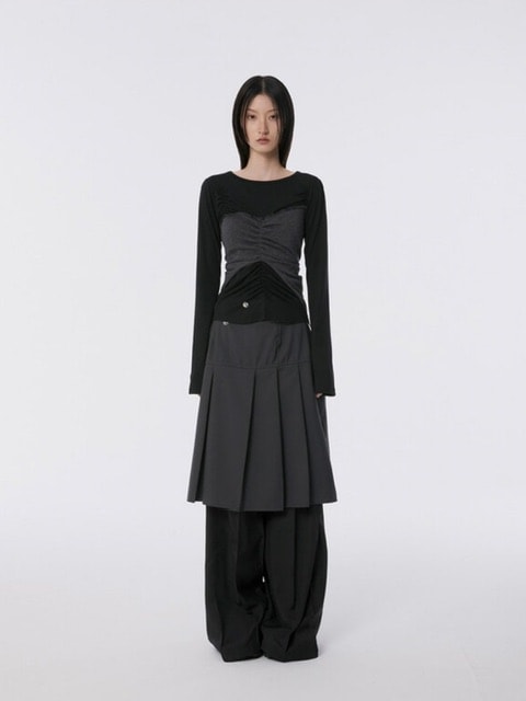 【FLAREUP】Bustier Layered Long Sleeve / 【フレアアップ】ビジターレイヤード長袖Ｔシャツ