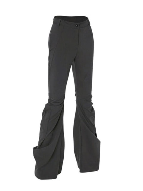 FLAREUP Asymmetrical Drape Pants チャコール FLAREUP】Asymmetrical Drape Pants – PRESSING WEB SHOP
