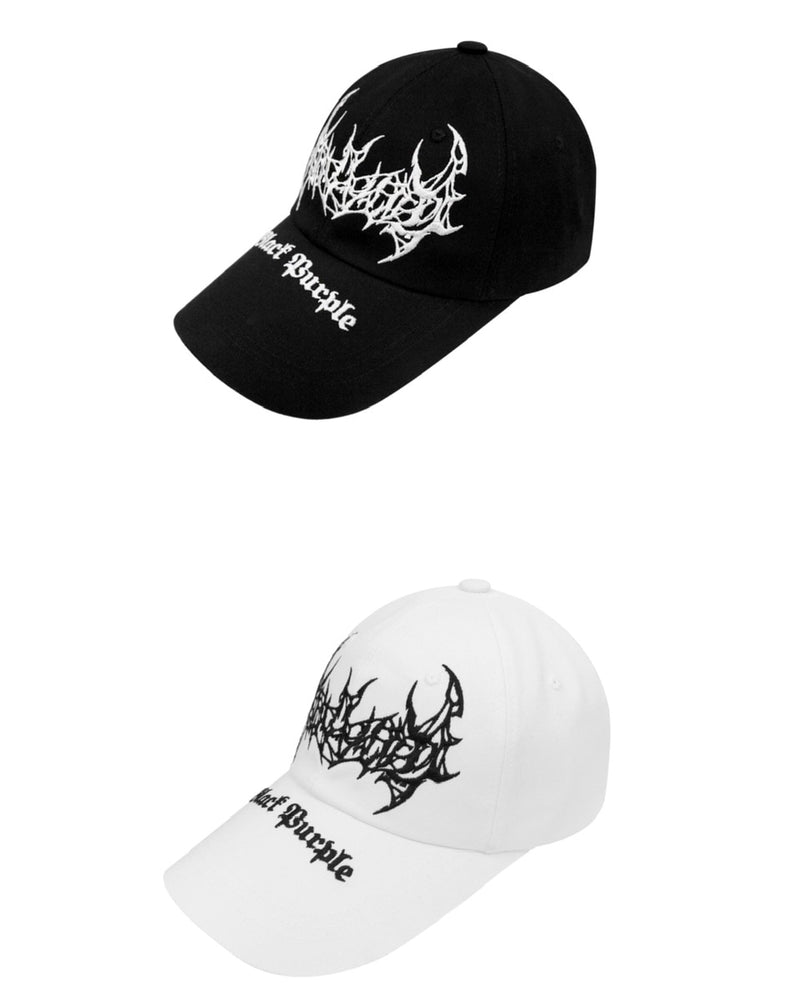 【BLACK PURPLE】Bad-Bat Ball Cap - Black