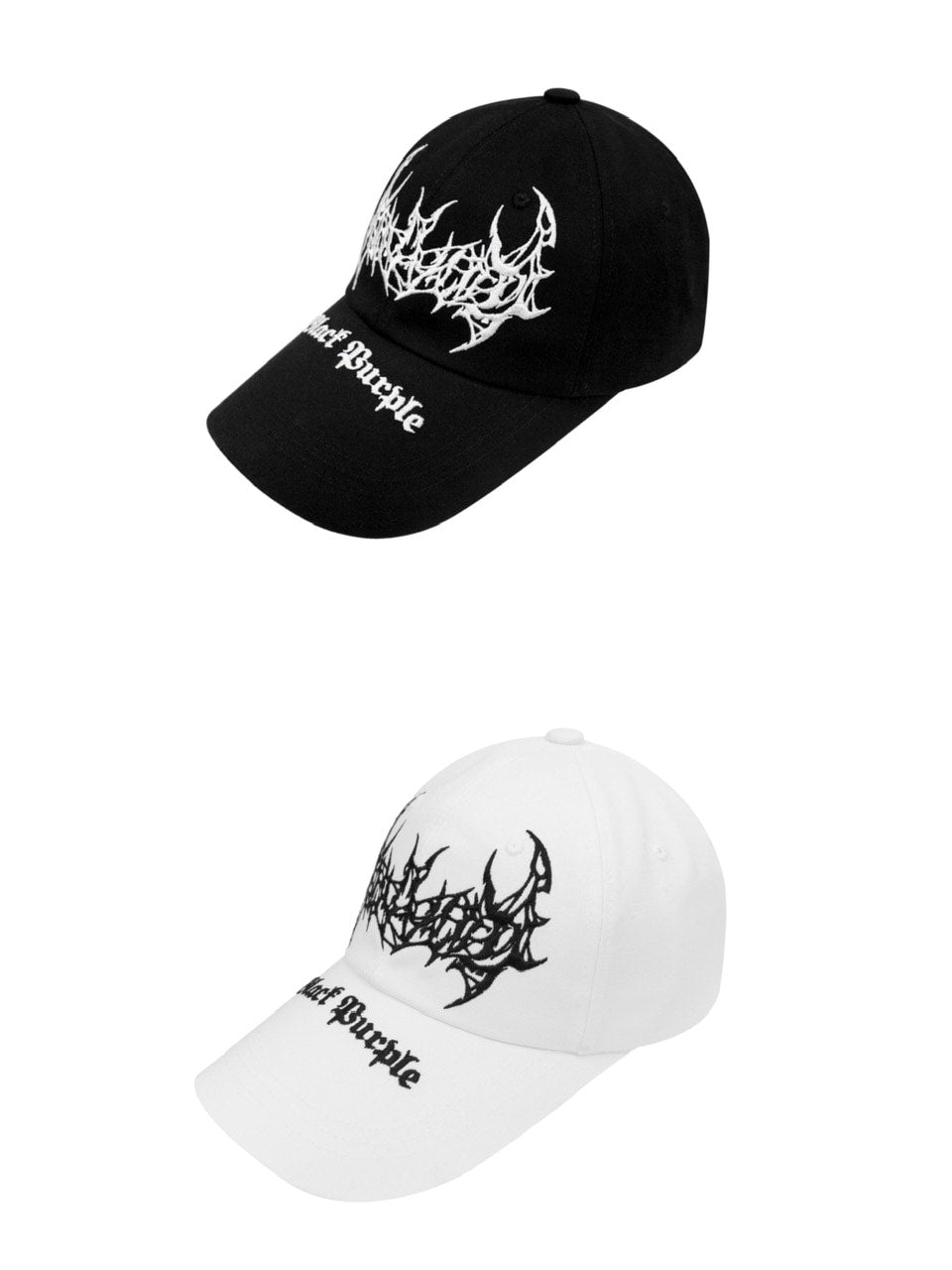 【BLACK PURPLE】Bad-Bat Ball Cap - Black