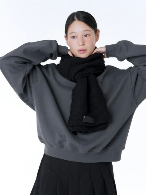 【Miseki seoul】Patch knit muffler