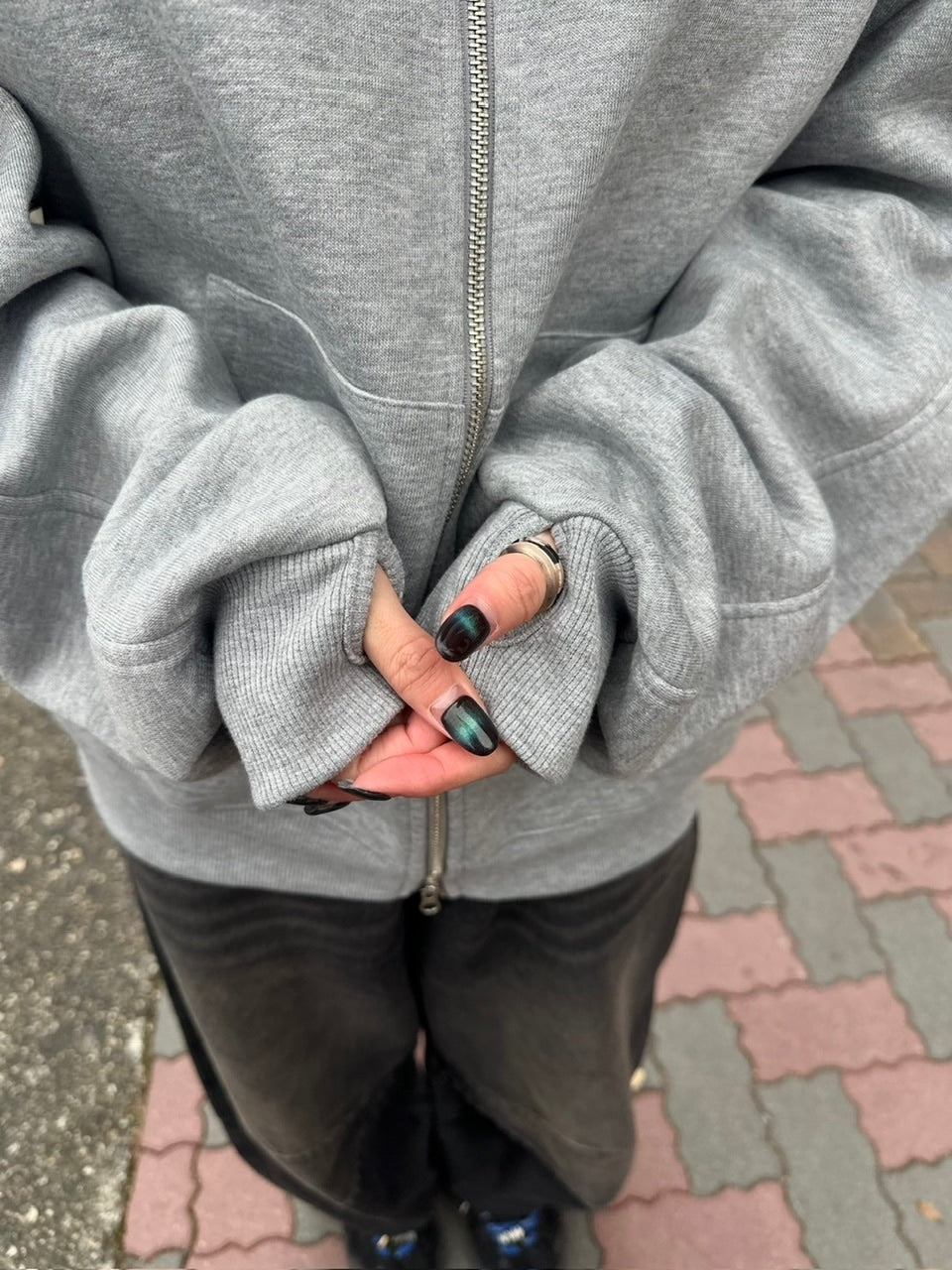 受注制【youll】double zip hoodie (2color)