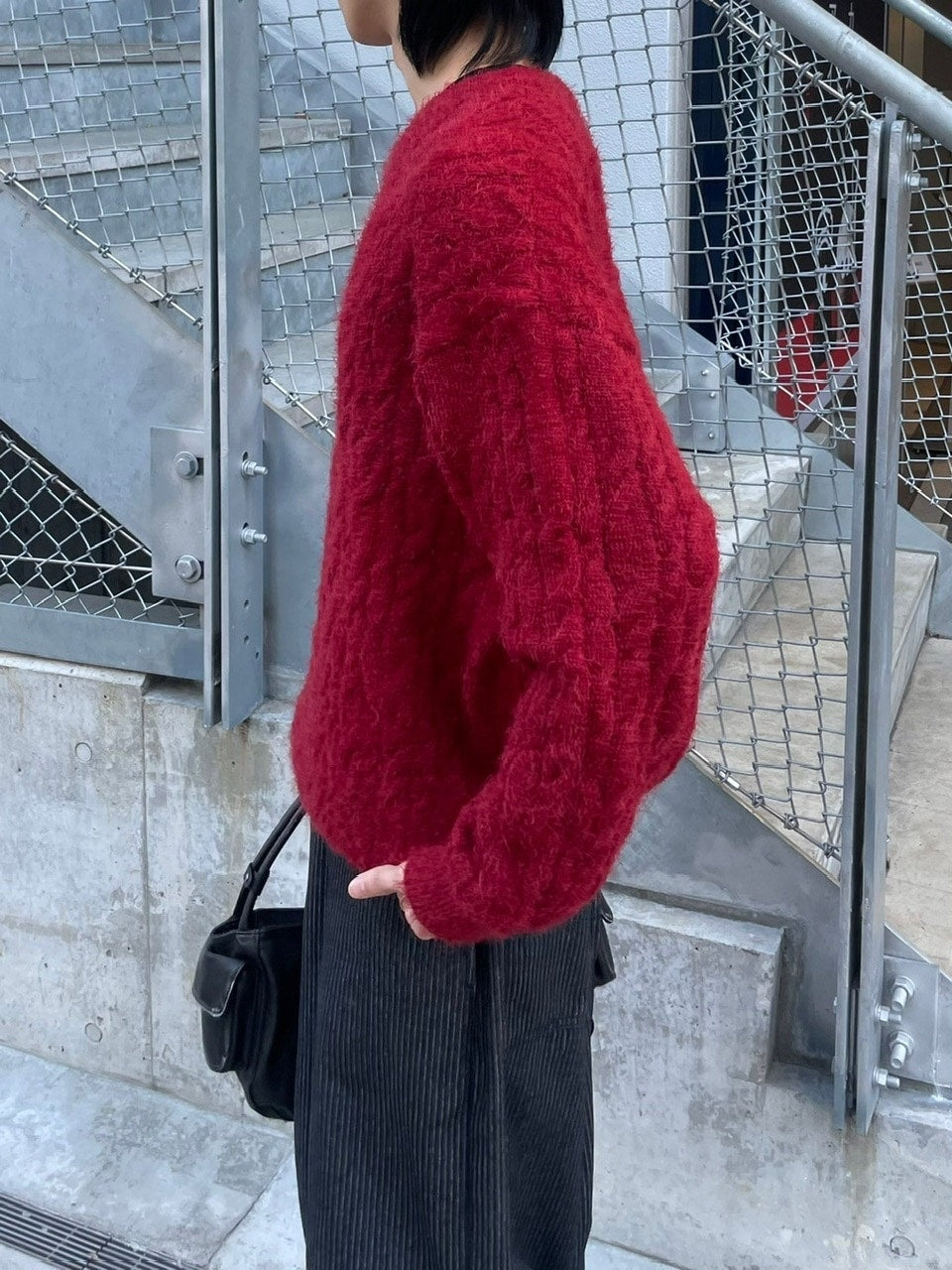 受注制【Chikashitsu +】angora like cable knit (3color) – PRESSING