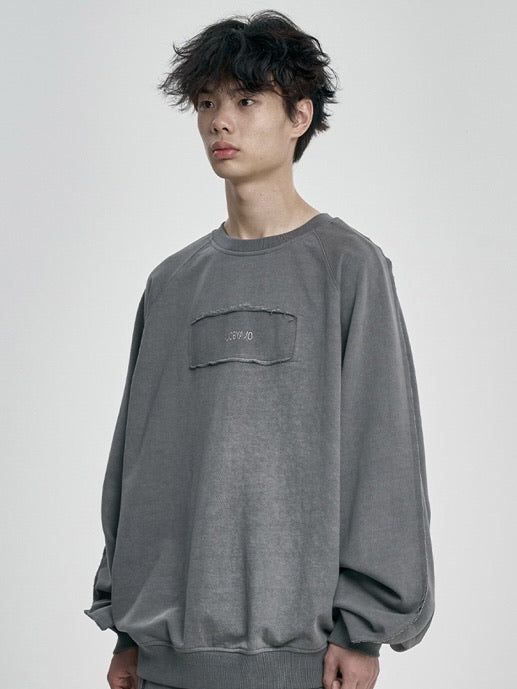 【AJOBYAJO】Raw Edge Batwing Sweatshirt