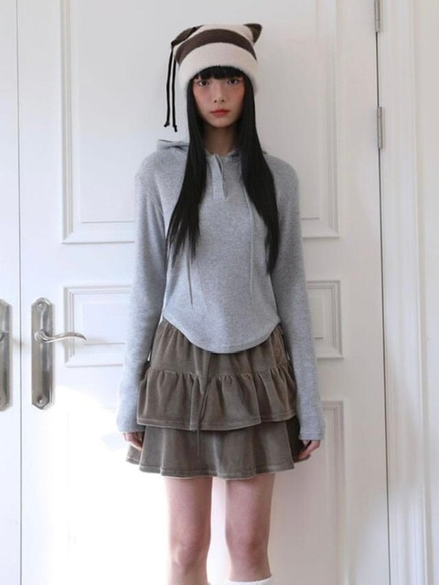 【Uglyshadow】BASIC CROP HOODIE