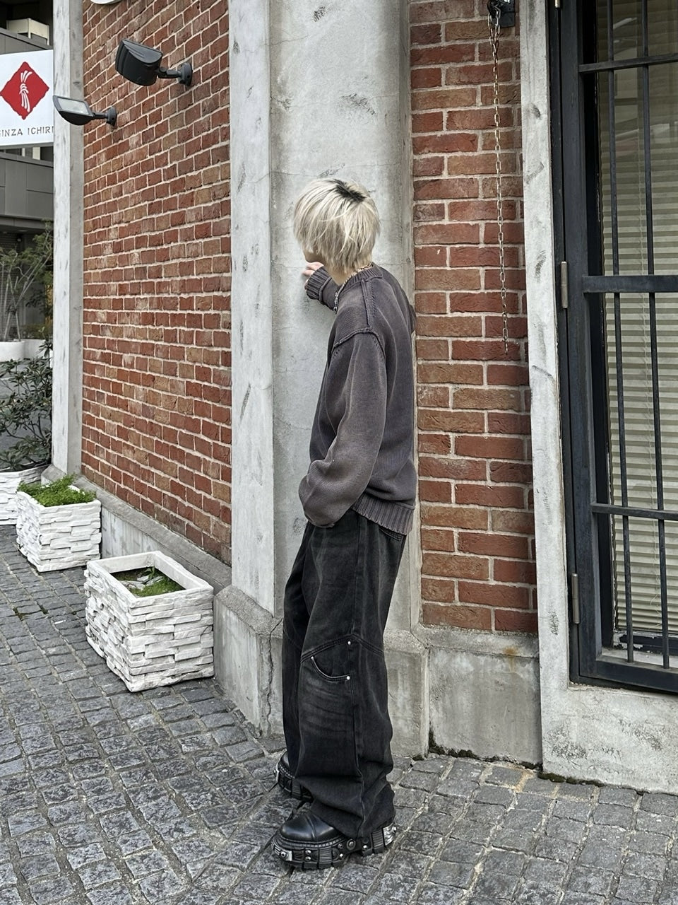 大阪店WEB限定【Chikashitsu +】pigment dyeing knit