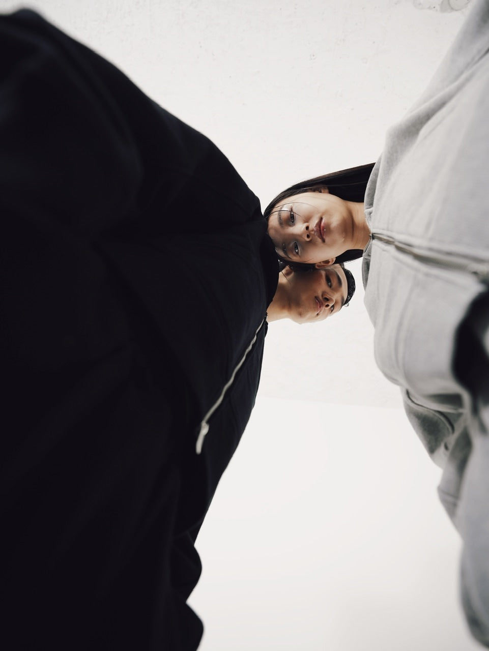 【CS】cropped double zip hoodie (gray)