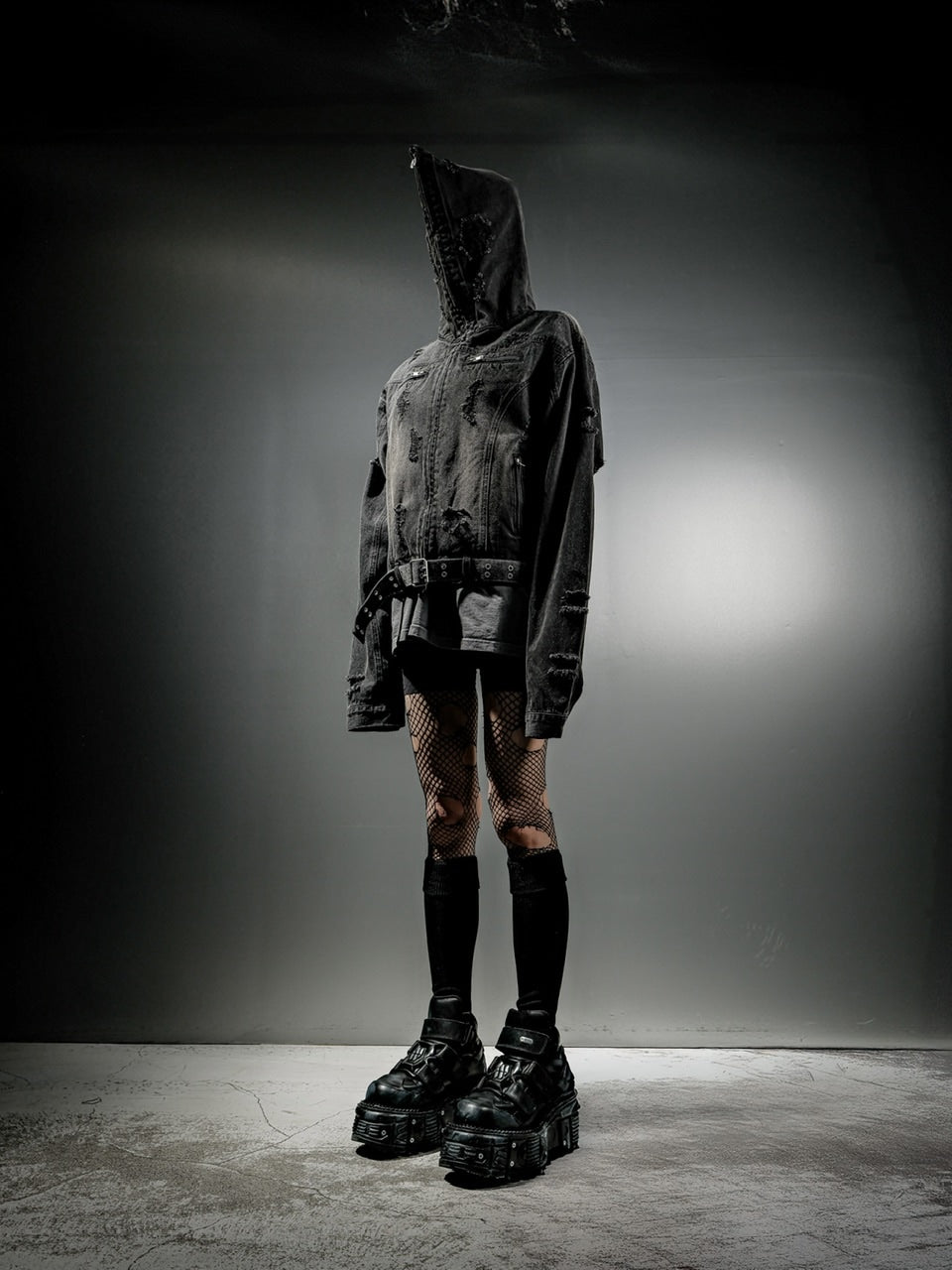 【DIG YOUR OWN GRAVE】DENIM HOOD JKT / 【ディグユアオウングレイブ】フード長袖デニムジャケット