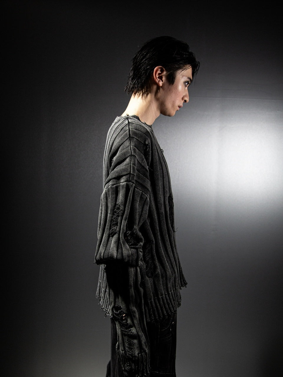 DIG YOUR OWN GRAVE】PIGMENT DAMAGE KNIT / 【ディグユアオウン