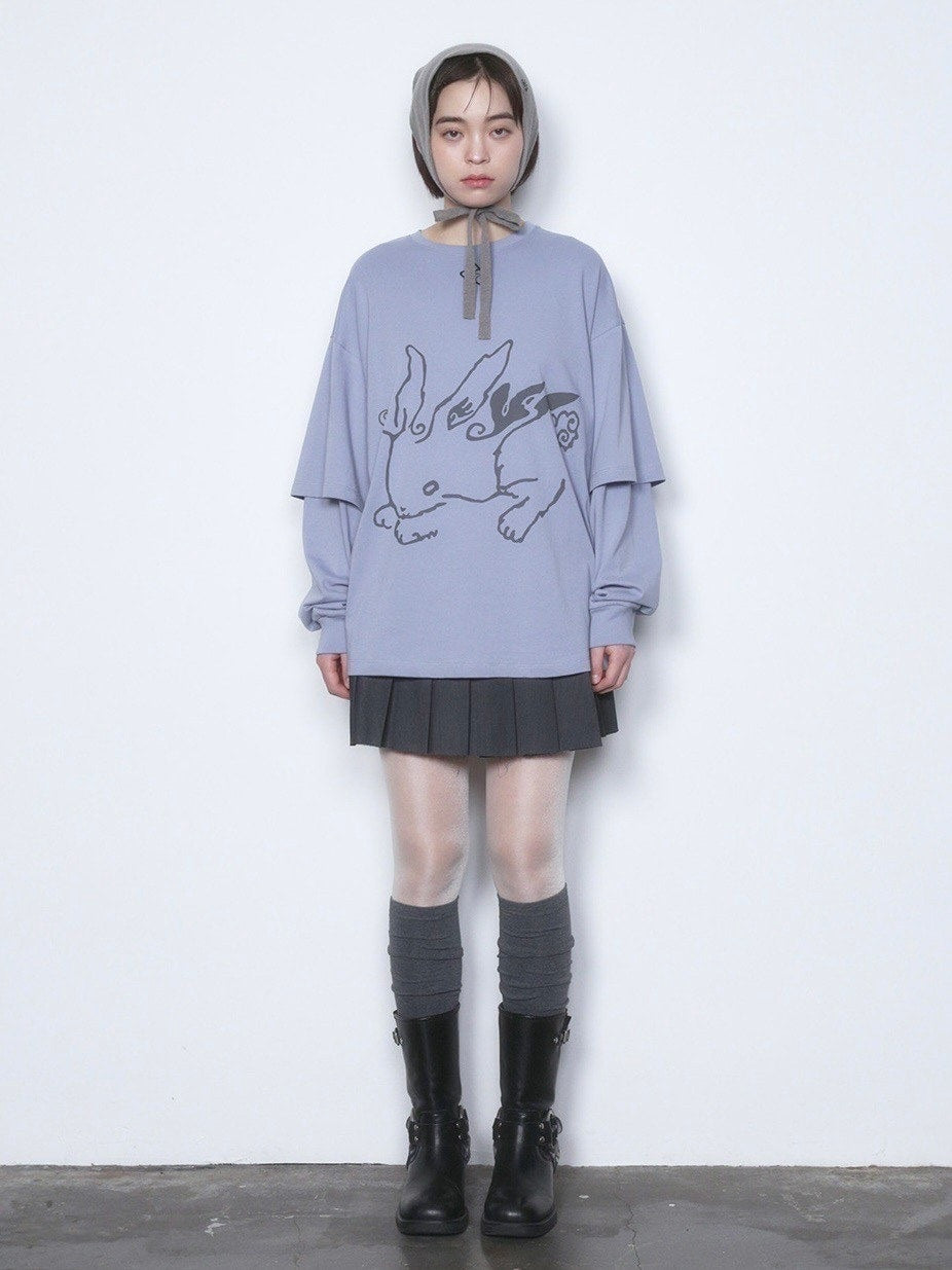【TUOMIO】BUNNY LAYERED LONG SLEEVES