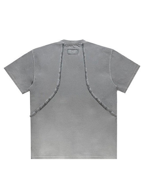 【BLR BLUER】DESTROYED GRADATION BLEACHED SHORT SLEEVE
