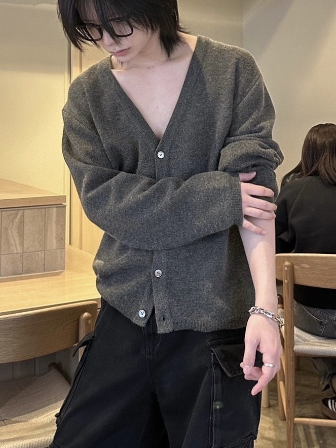 【LUV CODE】simple knit cardigan (4color)