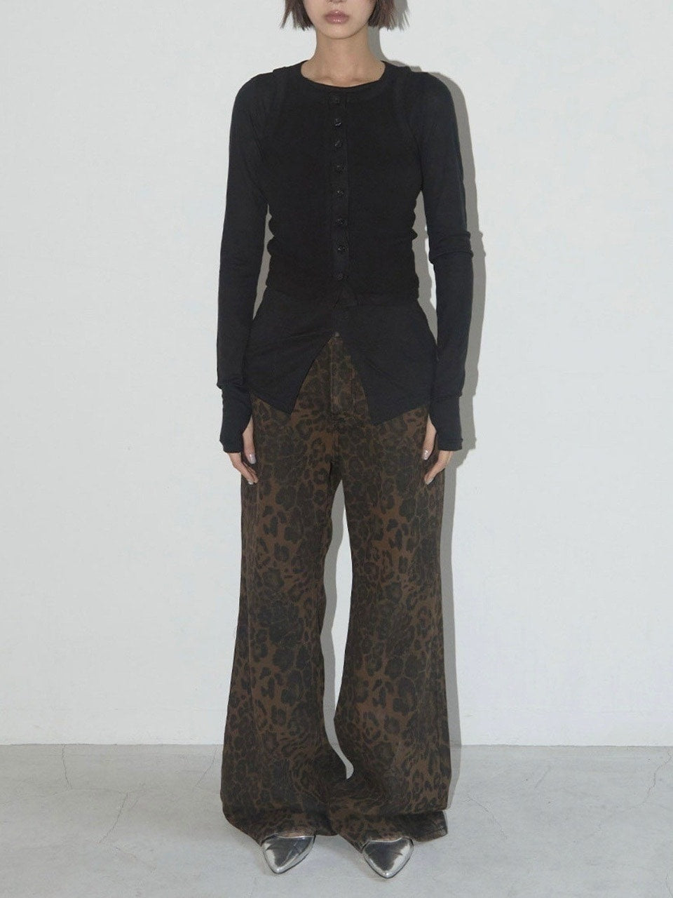 【FANCY CLUB】3-WAY BUTTON LAYERED LONG SLEEVE / 【ファンシークラブ】ボタンベストレイヤード長袖Tシャツ