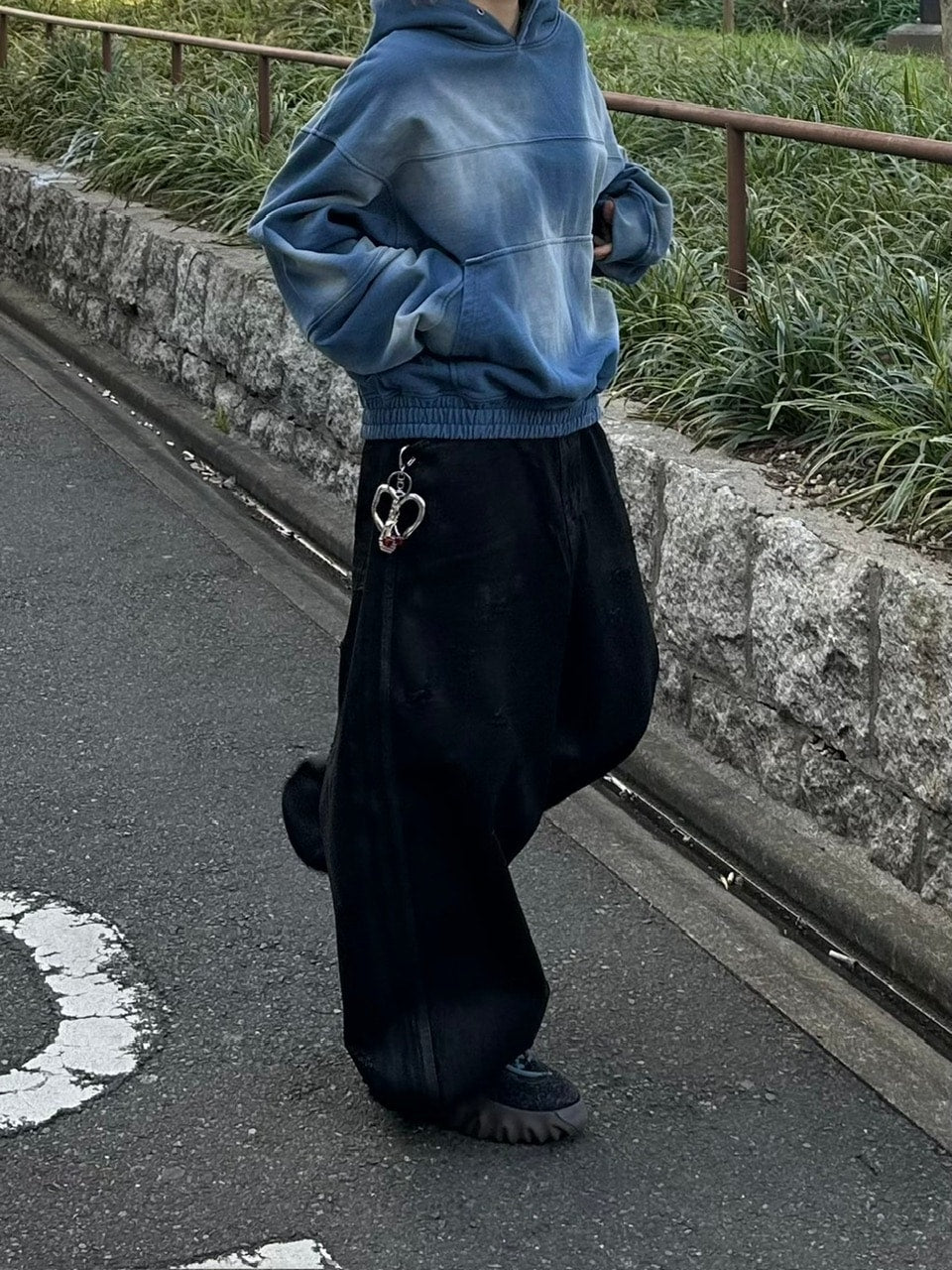 【Chikashitsu +】original big heart charm key strap