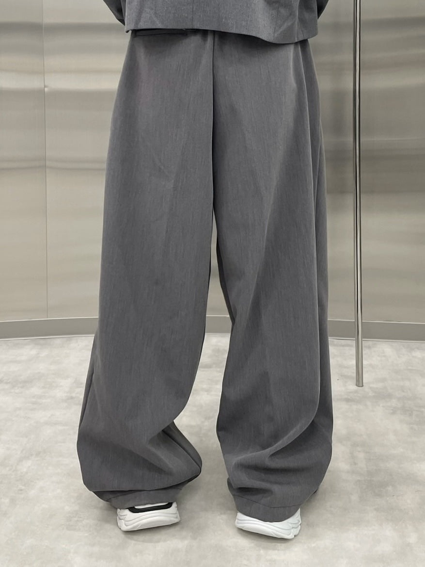 受注制【nmtc +】pin tuck wide slacks (2color)
