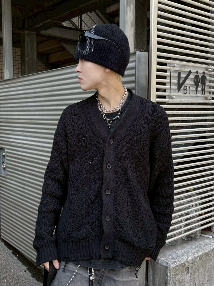 受注制【nmtc +】wash knit cardigan (2color)