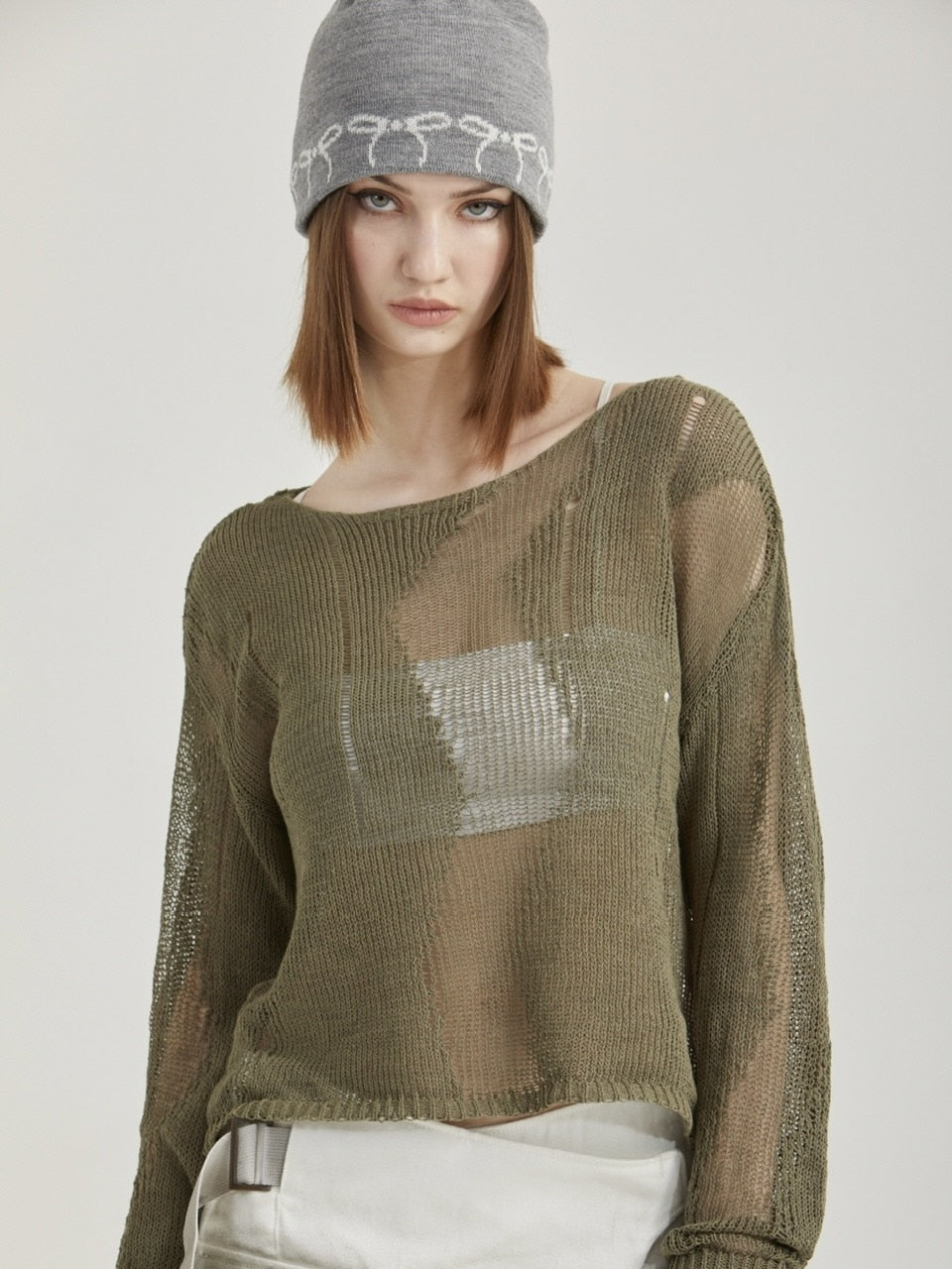 【GATELESS】RIBBON BEANIE