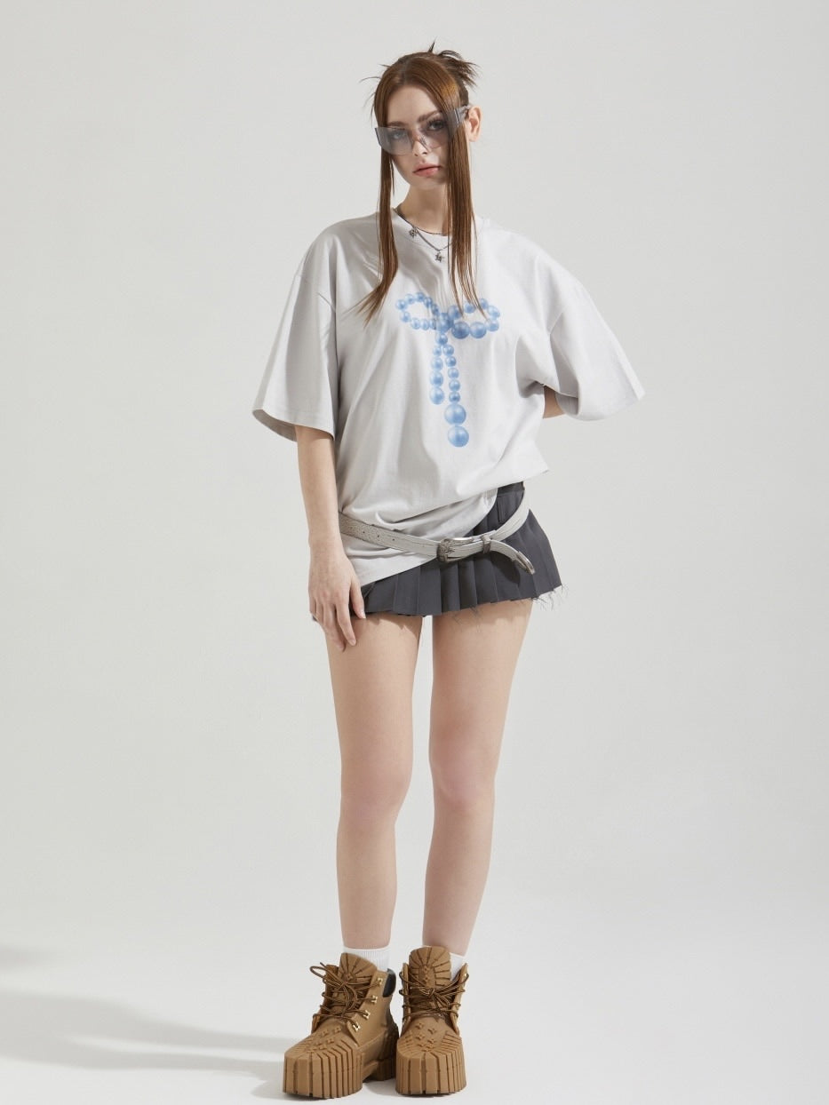 【GATELESS】MICRO MINI PLEATS SKIRT PANTS