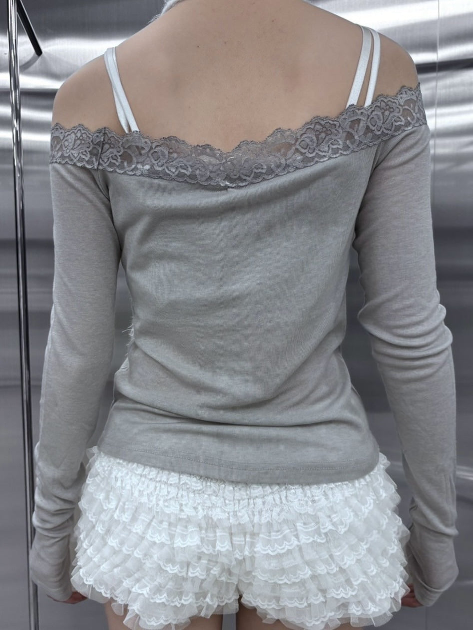 受注制【nmtc +】rose off long sleeve (3color)