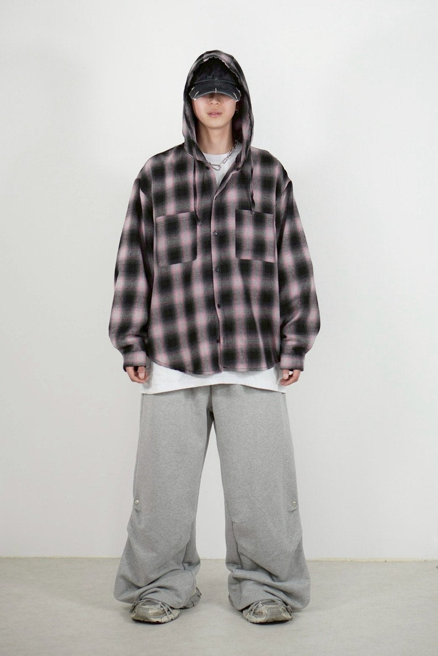 受注制【Chikashitsu +】side snap button sweat pants (2color)