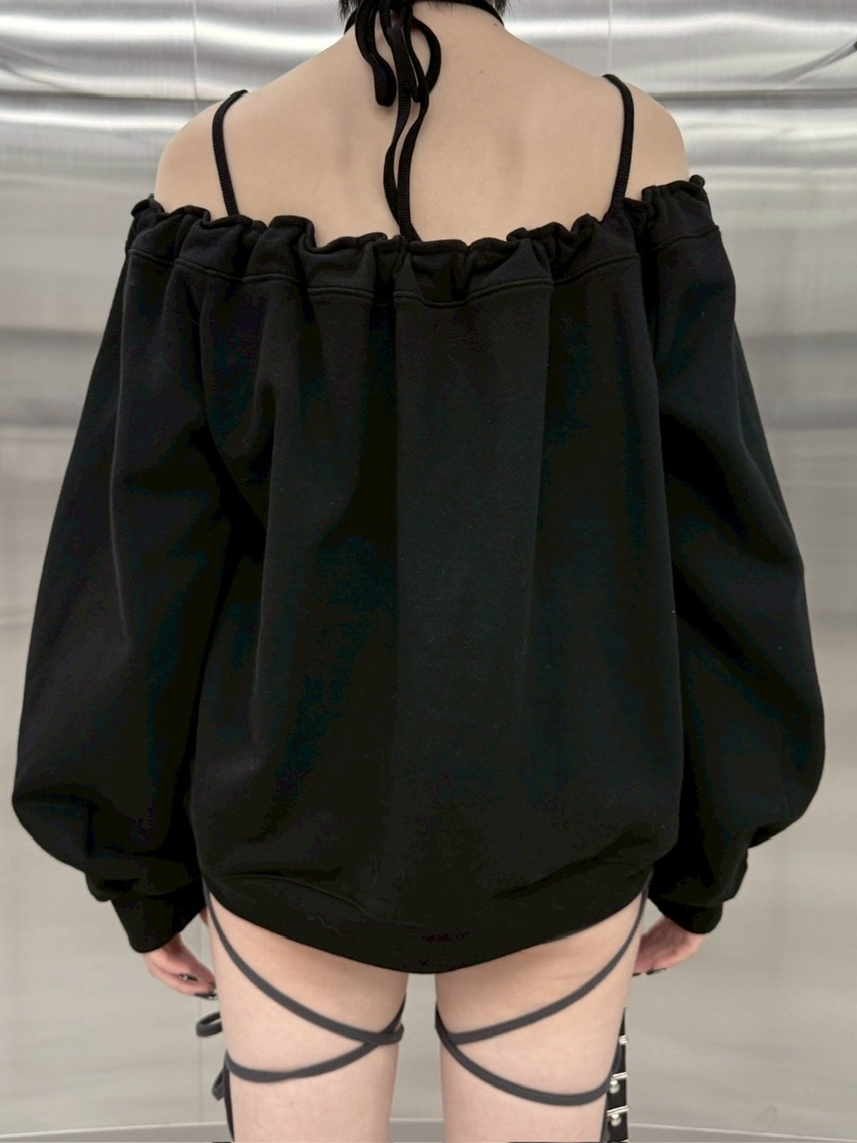 受注制【nmtc +】gather off shoulder sweat (2color) – PRESSING WEB SHOP