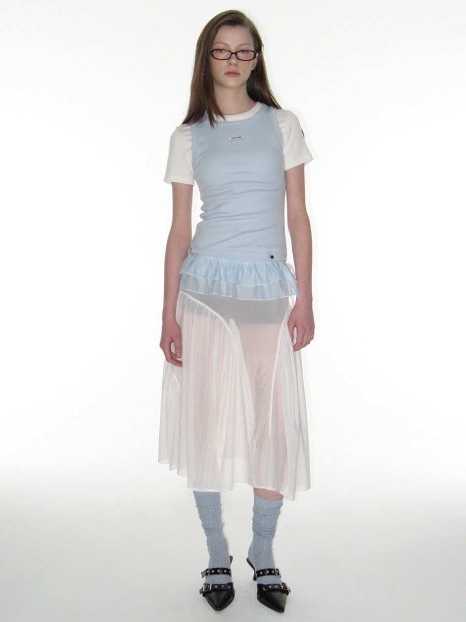 【CRANK】FRILL SNAP SLEEVELESS