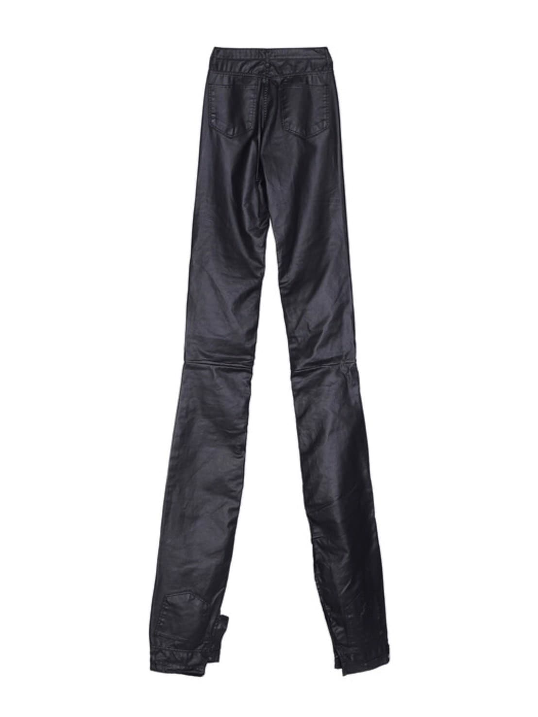 【SURGERY】surgery long length double jeans (coated black)