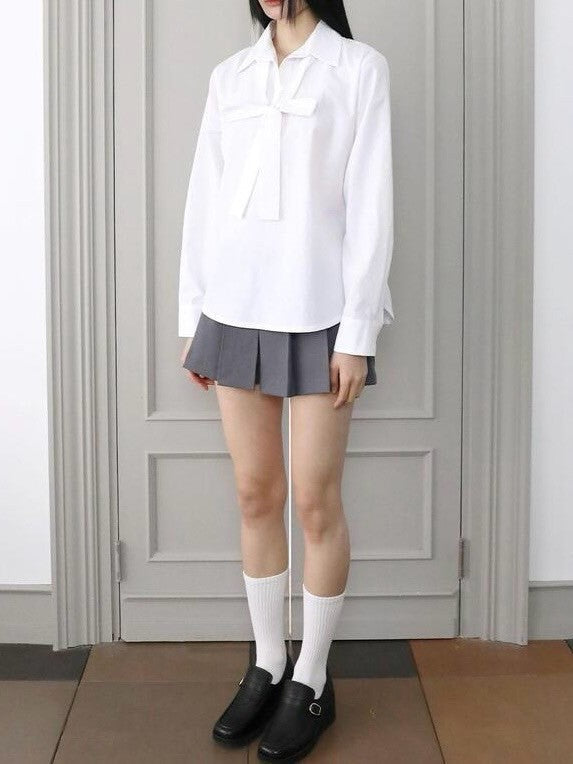 【Uglyshadow】TIE HALF SHIRT