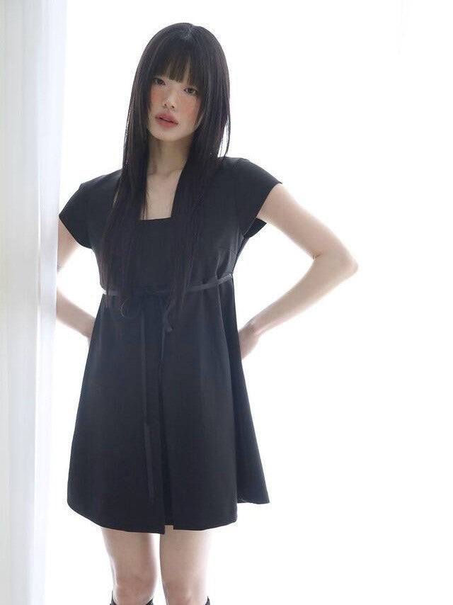 【Uglyshadow】SQUARE RIBBON DRESS