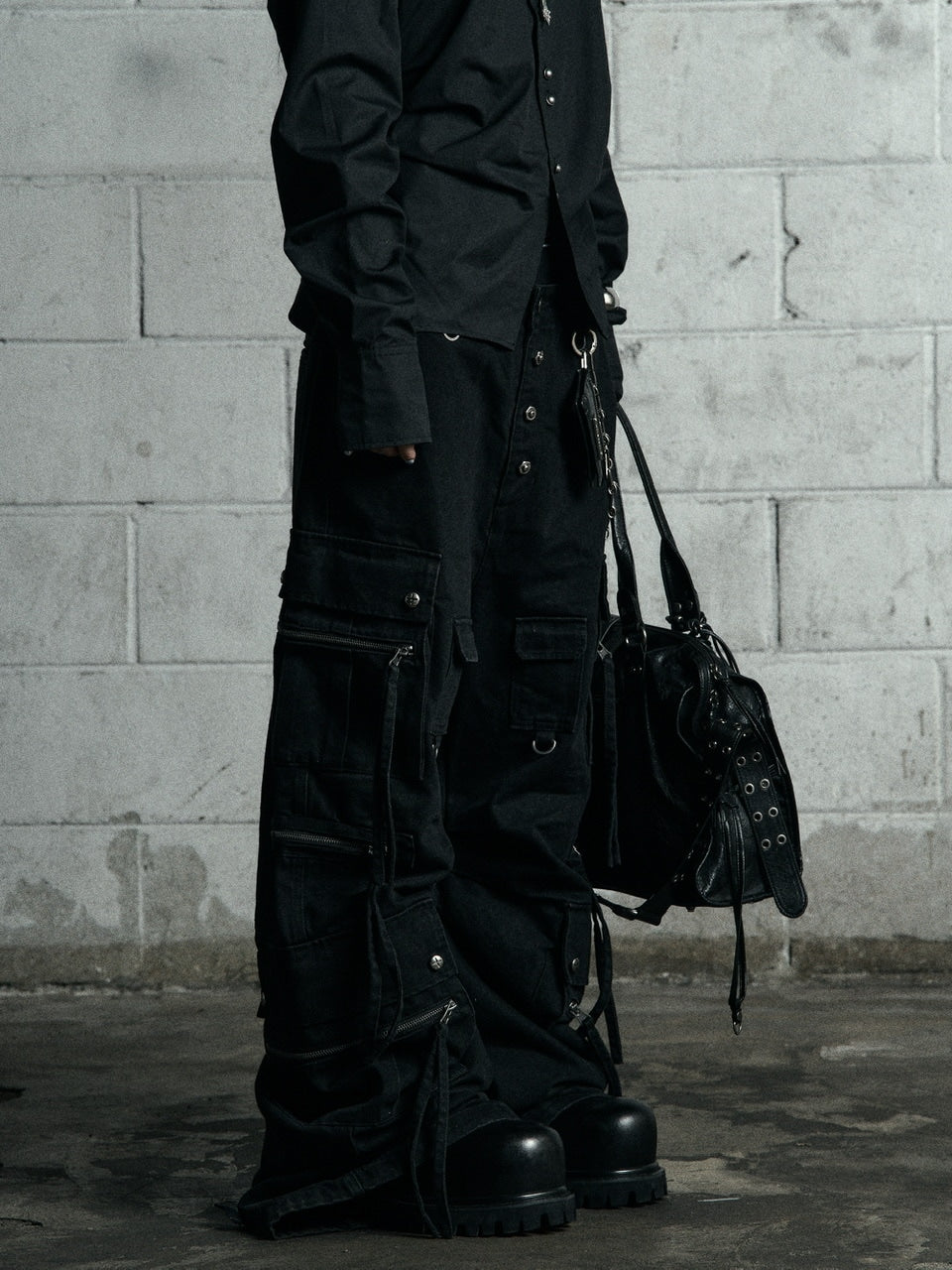 【Rosen Kreuz】CURVE FIT LONG CARGO PANTS