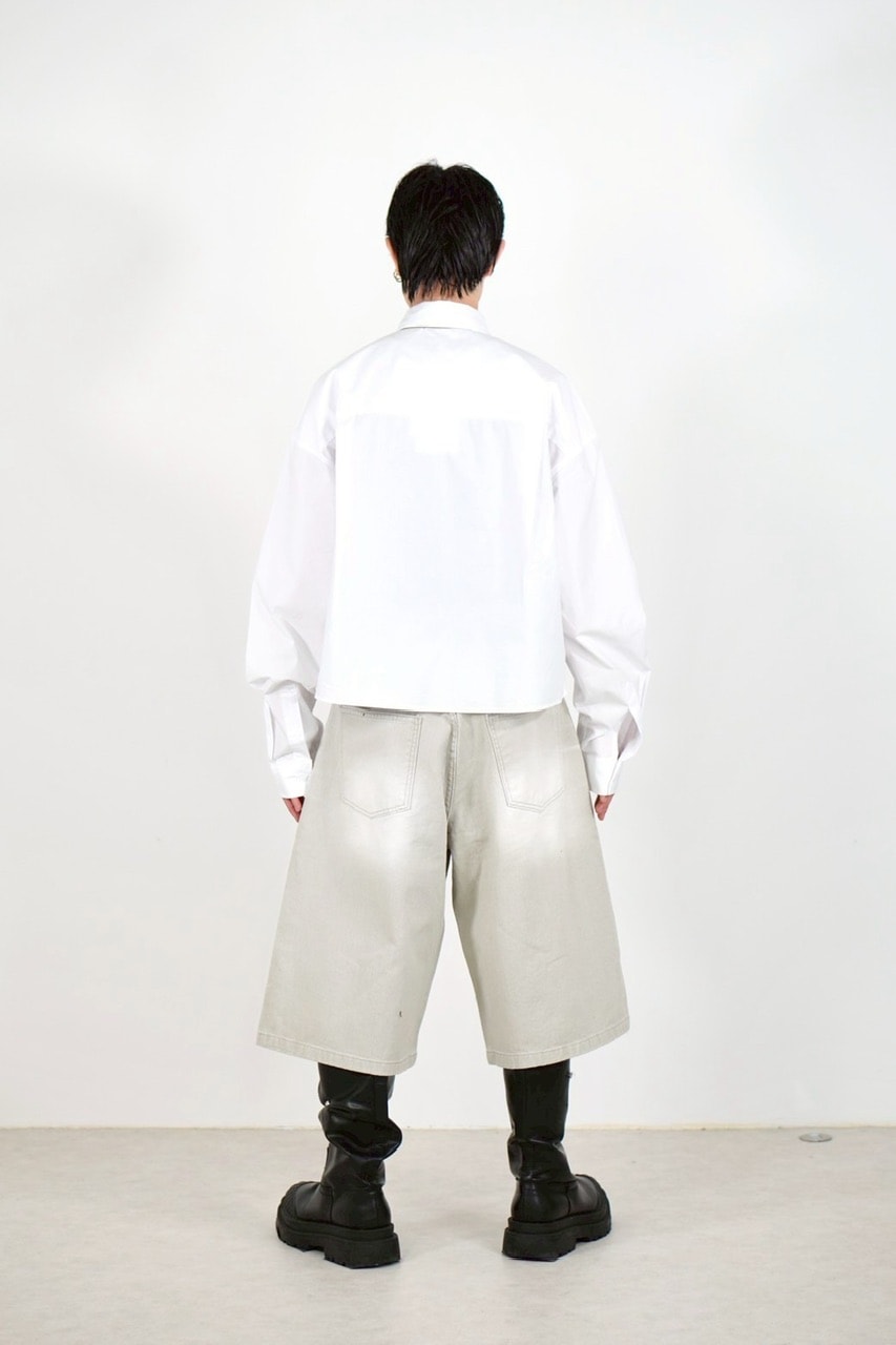 【Chikashitsu +】damage reverse v neck knit (3color) / 【チカシツプラス】リバースVネックダメージニット