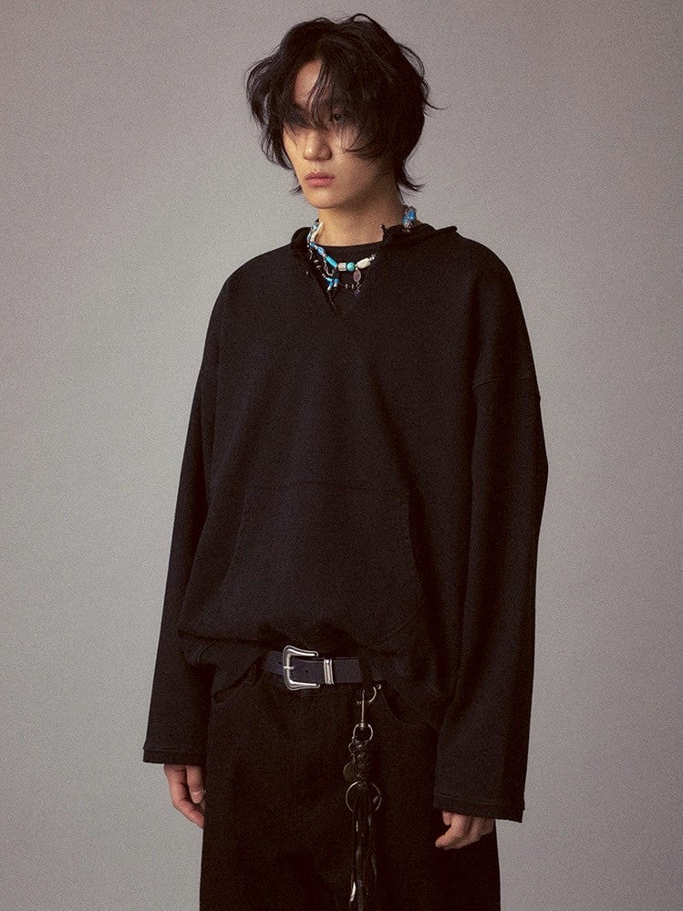 【Cord】Round Cut Vent Crew-neck