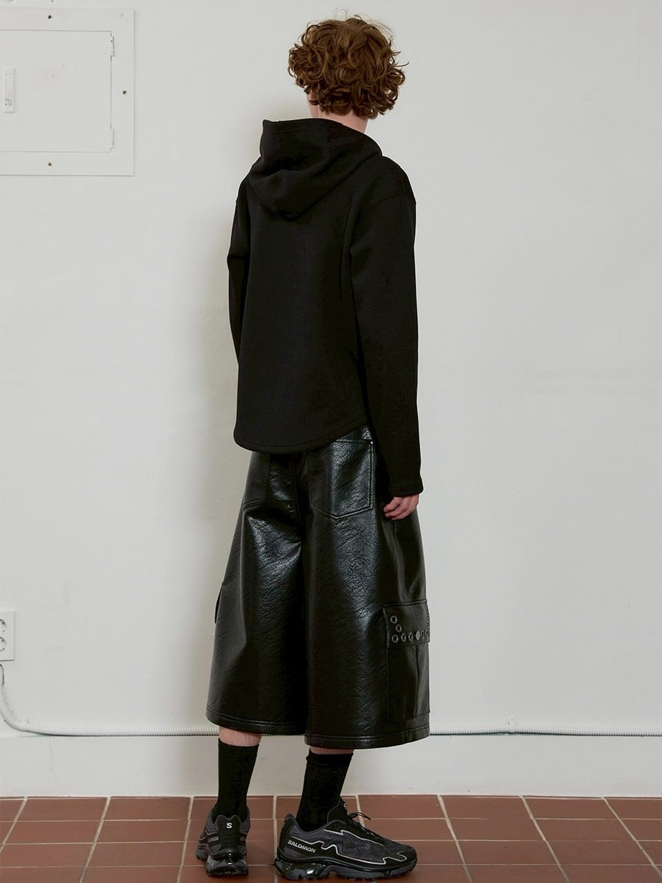 【ESC STUDIO】eyelet waffle hoodie