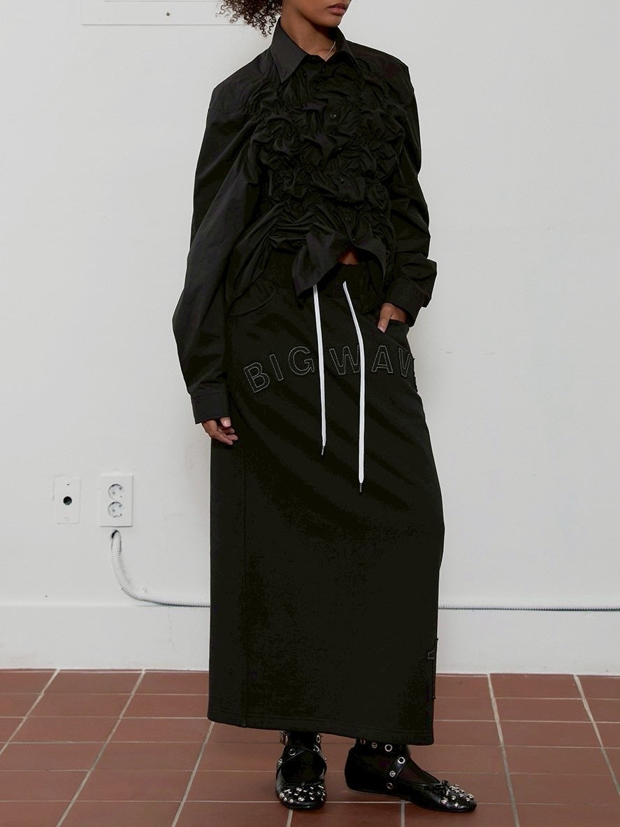 【ESC STUDIO】big waves long skirt