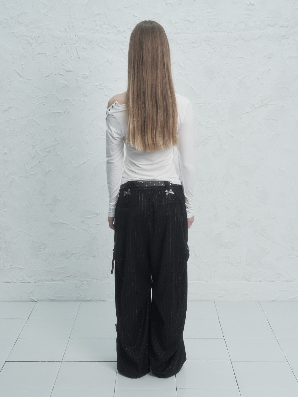 【SETUP‐EXE】V-NECK CROSS TOP